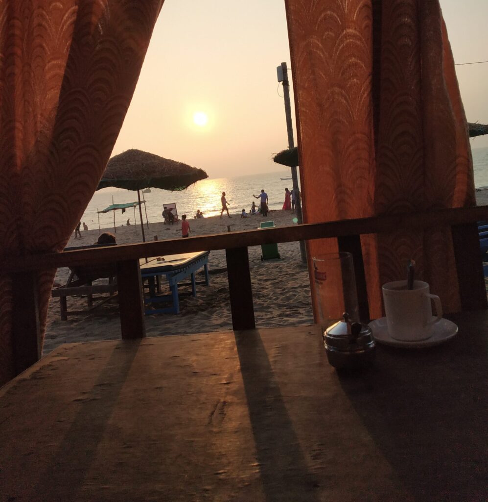 Witnessing Bright Sun From My Beach Hut Balcony