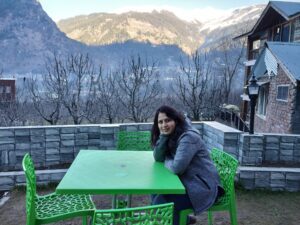 Manali mountain view from lodge balcony
