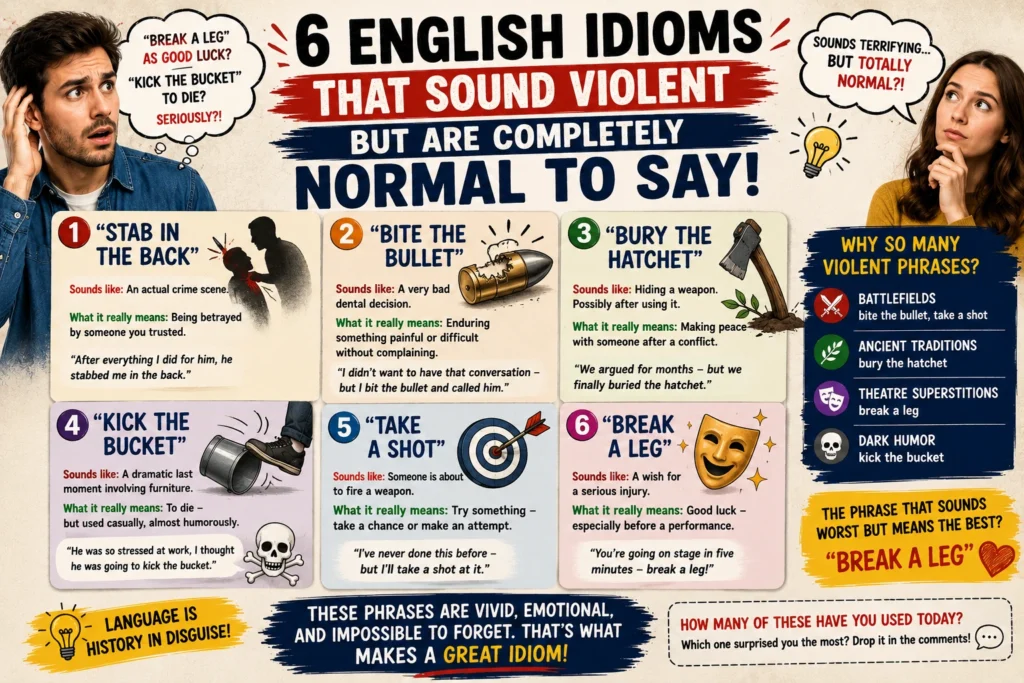 6 English Idioms That Sound Violent But Are Completely Normal to Say